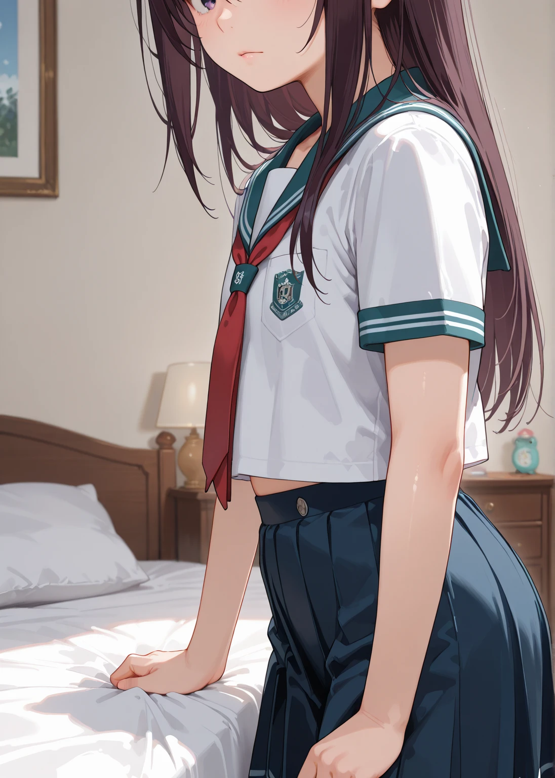 (((vagina, sex, girl lying on the bed:1.3)))),(((big penis into her pussy:1.3)))),Suzume Iwato, Long Hair, Black Hair, hair ornaments, (Brown eyes:1.5), Hair Clip, ponytail, (((school uniform))),Anime key visual,Kyoto Animation, (((Ahegao)))、(((Spread your legs:1.3)))、(((nude)))、Big breasts that seem to be spilling out of the clothes、First Person View, (masterpiece:1.3), High resolution, Very detailed, Very detailedな CG Unity 8k 壁紙, Realistic, photo-Realistic, RAW Photos, Beautifully detailed face, Pale skin, Realistic glistening skin, Detailed cloth texture, Detailed hair texture, Perfect body, Beautiful Face, Accurate, Anatomically correct, Highly detailed face そして skin texture, Natural neck length, (Beautiful Hそしてs), (Fair skin:1.2),、(((Lie on your back in bed)))、Perfect Naked、