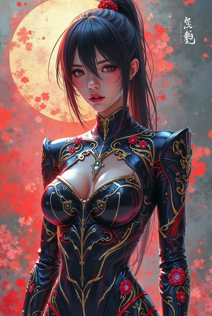 Face focus,,,,1 girl,,, red eyes,,, blue hair,,,, black rob,,,, exposed,,,,, perfect breast,, standing,,,dynamic pose,,,,, {{{spooky scary night view}}} , (((red moon))), ((golden trees)),,, ultra sharp, ultra realistic detailed, ray tracing cinematic shot