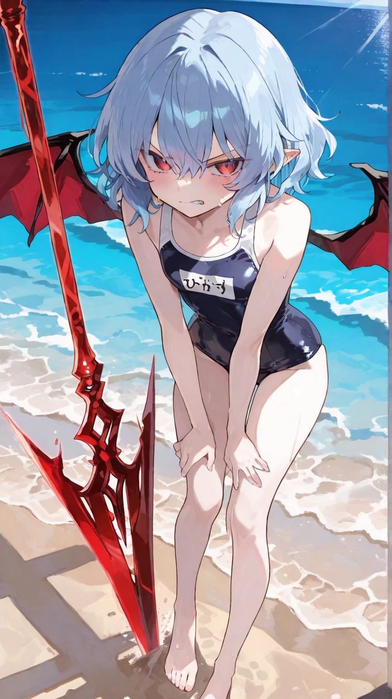 Remilia Scarlet from Touhou Project wearing a swimsuit