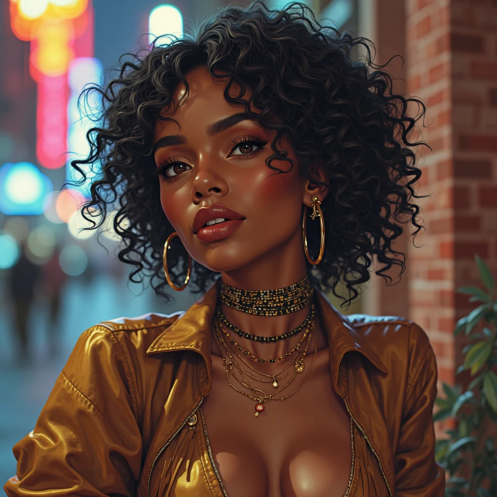 Prompts
Copiar prompts
((best quality)), ((Artwork)), (detailded), high qualiy, best quality, black, drapery, Africana, long, curly hair with, breast out, beautiful strong woman, olhos detaildeds, pleasant smells, 18 year old girl, lush ass short leather mini skirt, open leather jacket, breast out aparecendo, thick eyebrow, beautiful and soft makeup, earrings, Fine gold cord, very big nipples, dark nipples, hairy nipples, moana, gorda, on all fours in bed, confrontation, smiling facial expression