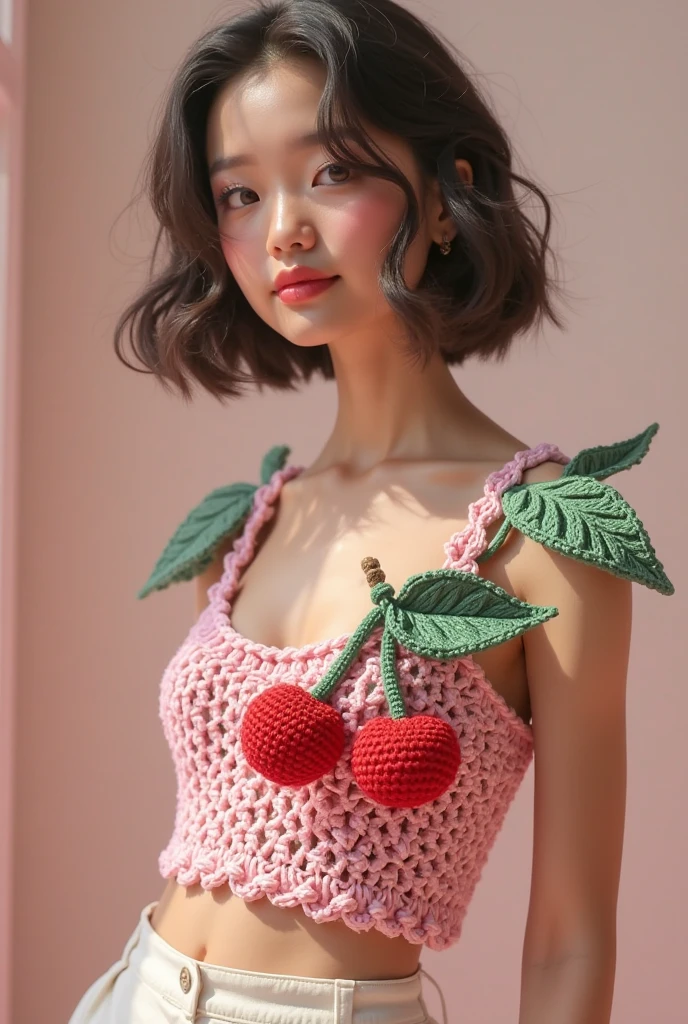 Strawberry bunch embellished top:Add a bunch of strawberries to your white or light-colored top,Such as beading or embroidery,This design is both interesting and fashionable。