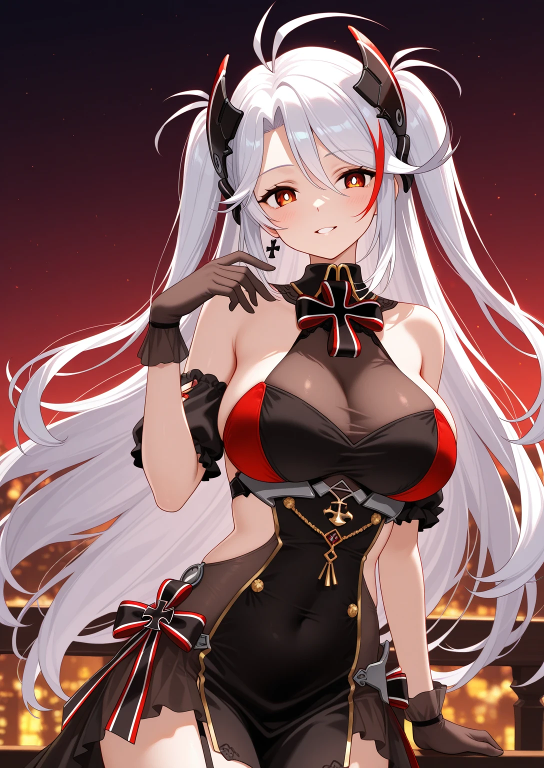 Red bikini、Colossal tits、(((masterpiece)))、(top-quality)、tre anatomically correct、(Best Quality:1.3), Large breasts, cleavage, shinny skin、Soft skin、shorth hair、an anime girl、Bare arms、bared legs、a choker