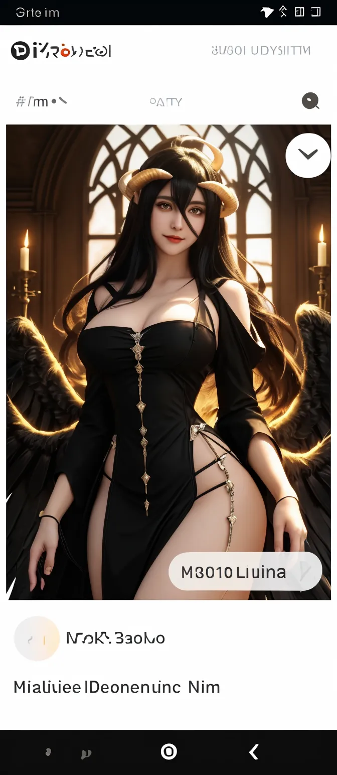 ((Highest quality、masterpiece、8k、Realistic、超High resolution:1.3、Very delicate and beautiful、High resolution))、Cinema Lighting、medium range shooting、Portraiture、Perfect female body、Opposition、Looking at the audience、((The Succubus of Another World:1.8、(Jet-black wings、Captivating orange eyes:1.4)、Tempting smile、Sharp Fangs、Long black hair、Elegant velvet dress、Deep chest、Bewitching posture))、Aura of darkness、Magic Ring、Black lace gloves、Seductive voice、Sharp Claws、Seduction Perfume、Fluid movement、The beauty of the dark night、Shiny gemstone necklace、Emblem of Temptation、Magical Power、Emerald earringysterious Aura、A space shrouded in darkness、Voluptuous body、Wicked Charm、Devil&#39;s Tail、Scarlet Lips、Cold laughter、Dark Cave、Passionate eyes、The magic of seduction、Otherworldly background。
