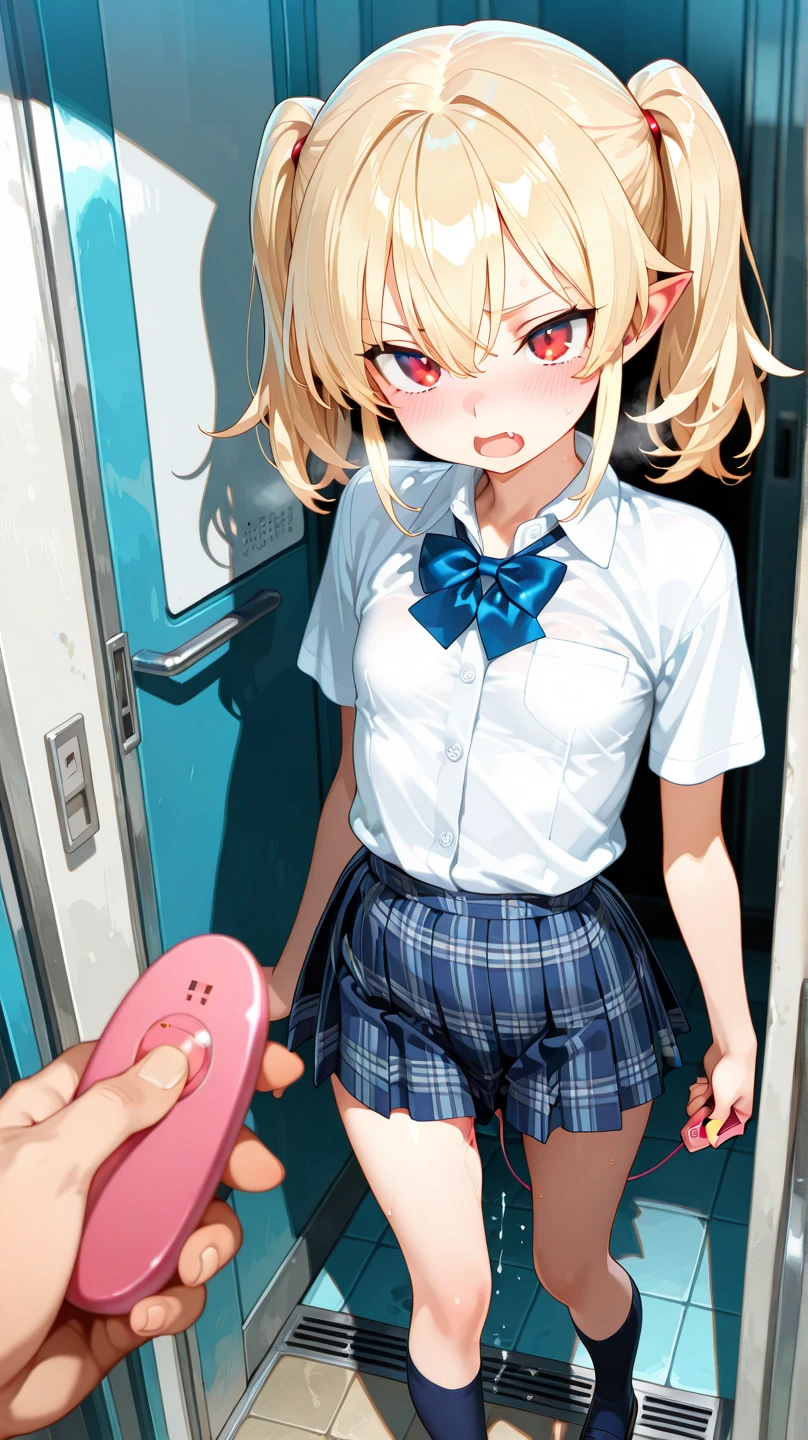 Blonde Twin tail hair Super cute cute cute cute girl Very young, very young, very young body type Being raped and violated by many men