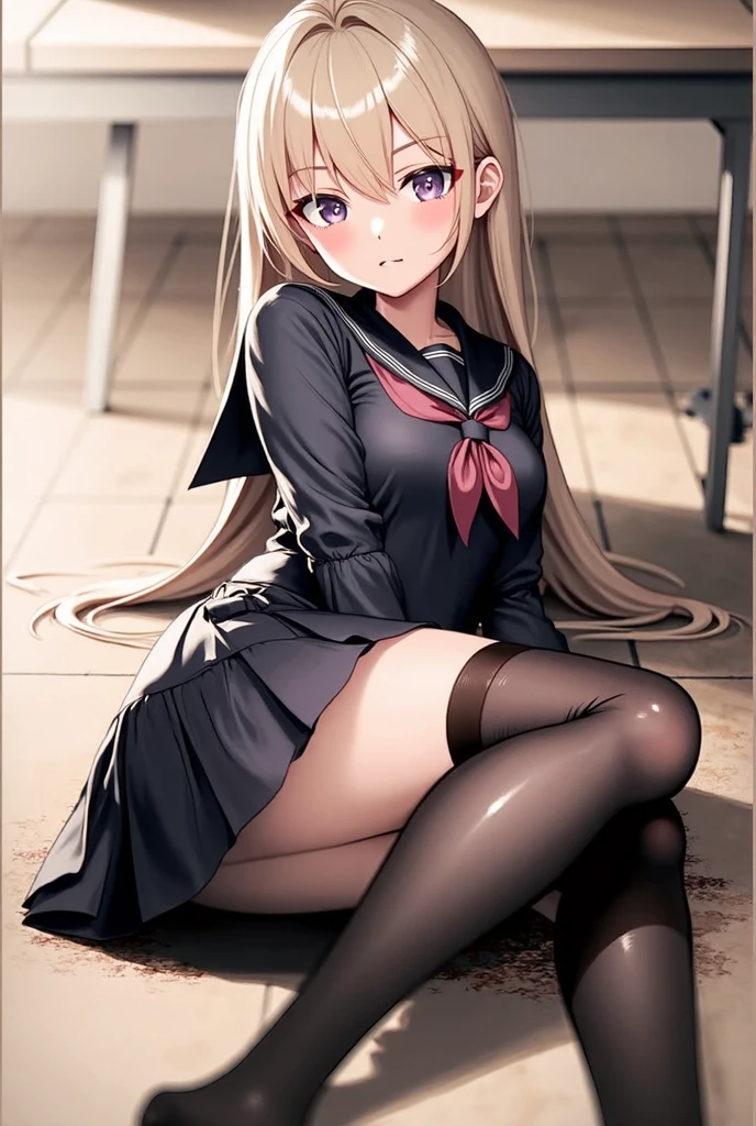 A sexy hentai girl wearing sextoy under skirt
