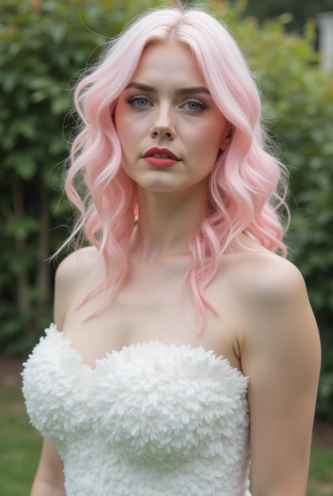 ((Glamour Portrait)),a full body photography of a pulchritudinous Princess with wet dyed pink hair, sad, massive breasts apart with puffy nipples,
she is walking in a botanical garden, she is wearing a beautiful multiple stitched layers pink ballgown with silver accent, encrusted with jewels, intricate pattern, detailed,fluffy, hair accessory
instagram, textured skin, skin pores, (moles:0.7), imperfect skin, goosebumps, flawless face, (light freckles:0.8), windy, (night:1.1), dark theme, star, moonlit, <lora:Lowra:0.55>
