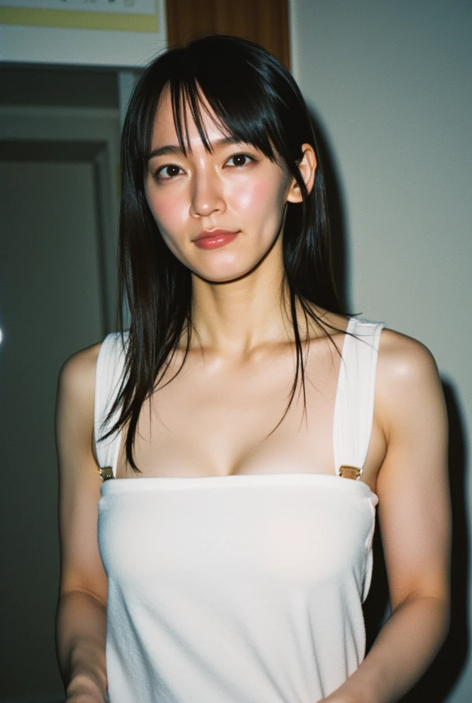 cowboy shot、summer、stage、One piece swimsuit、(upper body shot)