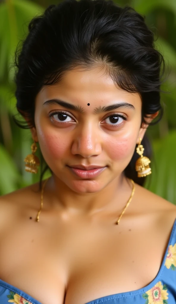 Looks like Anushka Shetty, a photo portrait of a beautiful girl 40 years old, with curls, styled black hair, (face portrait:1.5), dramatic light, Rembrandt lighting scheme, bust shot, linen tank top , top quality editorial photograph, skin texture, skin pores, chocolate skin, high quality skin, top quality photography, professional photography, professional retouching, insane detailing, warm moody tones,