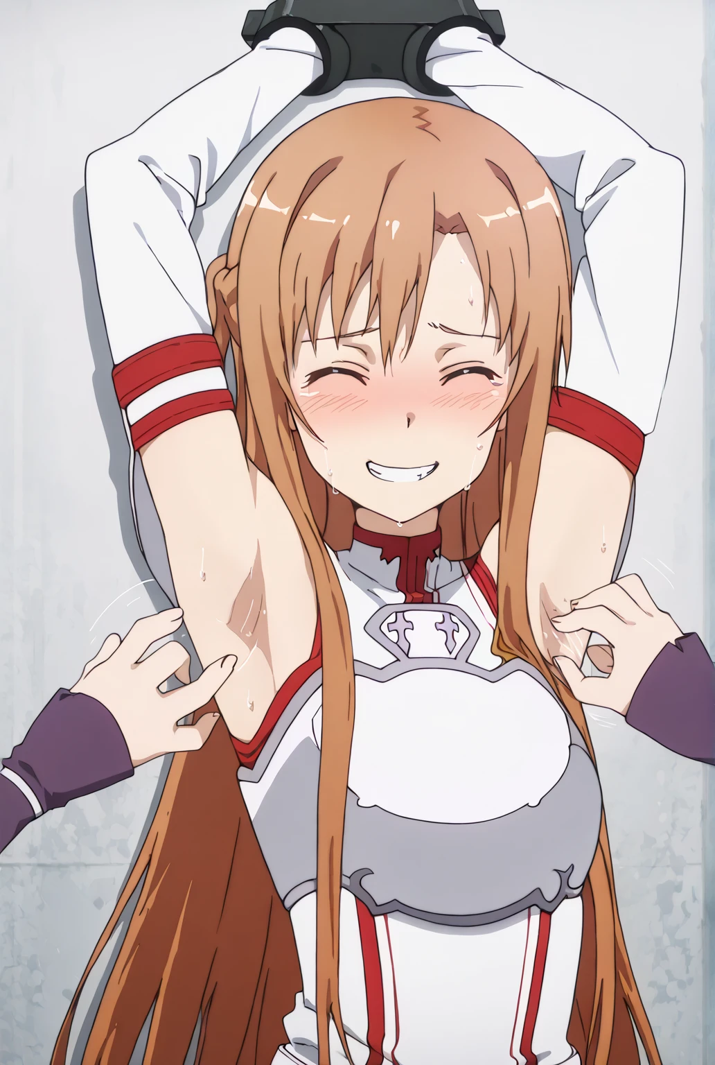 (masutepiece, Best Quality, hight resolution, nffsw, Perfect Pixel, depth of fields, 4K), Beautiful anime girl, Perfect body ,,, Eft_sao_asuna,, long hair, asuna (sao), brown hair, brown eyes, , thighhighs, skirt,  armor, breastplate, detached sleeves, pleated skirt, white thighhighs, , bare shoulders, red skirt, very long hair, ,  ,nsfw,(ecstasy:1.3) ,(slut:1.2),(vulgarity:1.3),(fucked silly:1.1),(steam:1.1),(wet:0.8),(trembling:0.8),(tears:0.7) ,(drooling:0.6),(sweat:0.8), wince,(orgasm:1.5),, ,{{{{girl's face and nipples and navel}}}},,,,on bed,(1girl and 1boy:1.2),nsfw, (large boob:1.2),  ,  (a boy grabbing girl's breasts:1.8),, touch nipple, Nipple suck, (1 boy and 1girl are having sex:1.6)
