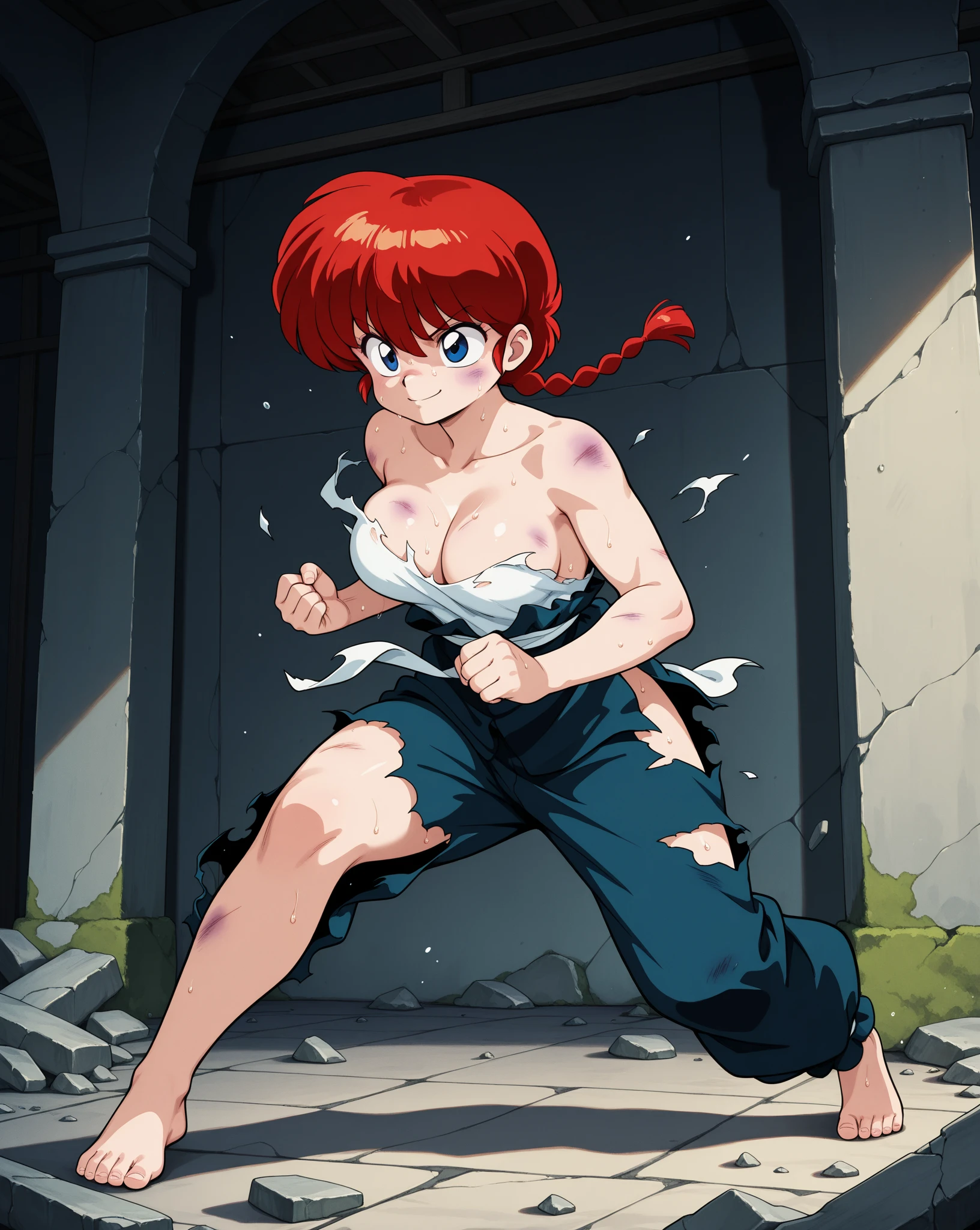My Honda, short and angry hair, big breasts, showing breasts, fighting