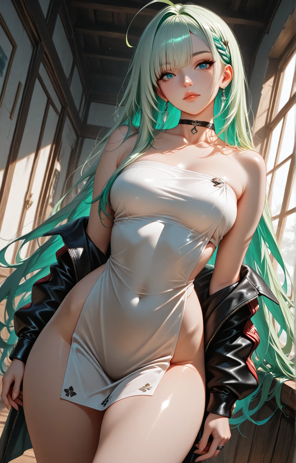 [(white background:1.4)::5], [(transparent background:1.3)::5],
\\
masterpiece,best quality,extremely detailed CG unity 8k wallpaper,white hair,long_hair,hair glass flower,Cyan eyes,small breasts,ink and wash painting,blue theme,trench_coat,glass land,1girl,flat shading,upper body,bare shoulders,hidden hands,beautiful eyes,full body,sitting,
