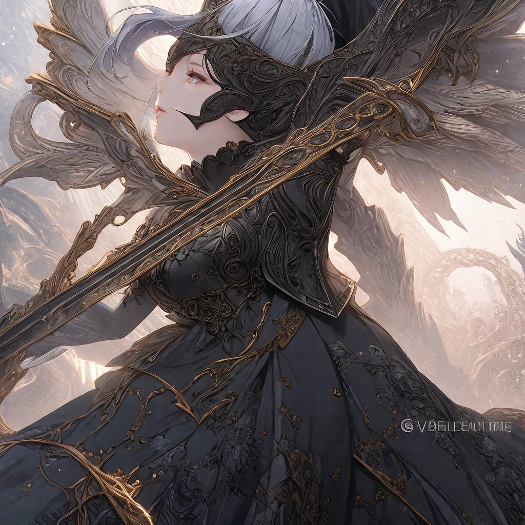 official art, unity 8k wallpaper, ultra detailed, beautiful and aesthetic, masterpiece, best quality, (zentangle, mandala, tangle, entangle), (fractal art:1.3) , 1girl, extremely detailed, dynamic angle, cowboyshot, the most beautiful form of chaos, elegant, a brutalist designed, vivid colours, romanticism, by james jean, roby dwi antono, ross tran, francis bacon, michal mraz, adrian ghenie, petra cortright, gerhard richter, takato yamamoto, ashley wood, atmospheric, ecstasy of musical notes, streaming musical notes visible