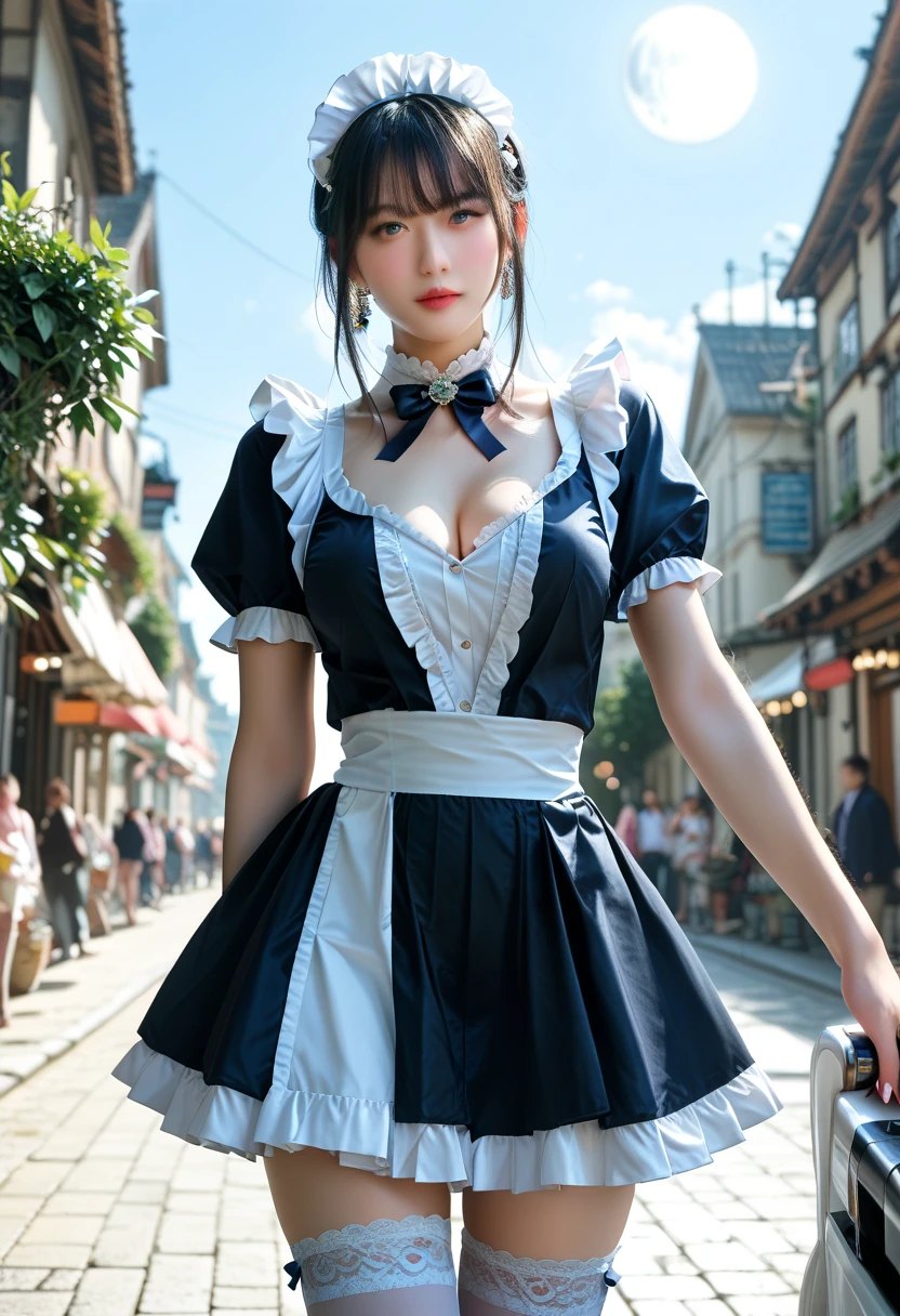 s(8k, RAW photo:1.2), best quality, ultra high res,dramatic angle,(fluttered detailed color splashs), (illustration),(((1 girl))),(long hair),(rain:0.9), (Headdress:1.4),There is an ancient palace beside the girl,Hanfu,(Key Points),Color ink painting,(Splash of Color),Splash of Color,(((colorful))),(sketch:0.8) , Masterpiece, best quality, beautiful painted, highly detailed,(denoising:0.6),[splash ink],((ink refraction)), (beautiful detailed sky),moon,highly,detaild,(masterpiece, best quality, extremely detailed） CG Unity 8k Wallpaper，masterpiece，best quality，Ultra Detailed），（Lycoris）. hanfu open v open V-chested clothes Thin silk lace dress , (huge ，cleavage),, white pink and gren，best qualtiy，tmasterpiece，Ultra-high resolution，（Reality：1.4），RAW photogr，（True skin texture：1.3），（filmgrain：1.3），（Selfie angle），1个Giant Breast Girl，Beautiful eye and face details，tmasterpiece，Best quality at best，，The chest more exposed， detailed hair, bra purple and green , detail 8k, upper body, lace petticoat, above looking up facing at camera( blush、Inject an aphrodisiac、Estrus、Feeling embarrassed)