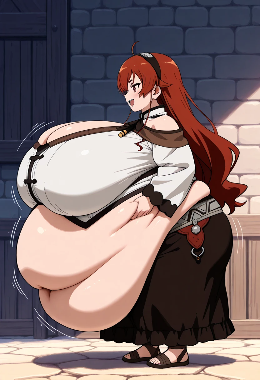 Anime. Tate no Yuusha no Nariagari. Raphtalia. Baby. . Lovely girl. . Half-human. Raccoon-people. Brown hair. Long hair. Brown eyes. Beautiful eyes. Perfect eyes. Expressive eyes. Ideal face. Beautiful nose. 12 years old. Small breasts. Flat chest. Raccoon ears. Raccoon tail. Slave. Sick. Ssbbw. I have a cold. She has a runny nose. Nasal mucus. She has snot running from her nose. She wants to sneeze. She needs to sneeze. She has a strong, desperate urge to sneeze. She sneezes. She sneezes. Handkerchief. She sneezes, covering her nose with her hands. She blows her nose. She has meteorism. She wants to fart. She needs to fart. She has a strong, desperate urge to fart. She farts. She farted. Spoiled air. Pale brown clouds of gas around her ass. She's on her period. Her crotch is bleeding. Her diaper was leaking period blood. She has urinary incontinence. She wants to pee. She needs to pee. She has a strong, desperate urge to pee. She peed herself. Her stomach hurts. She has diarrhea. She wants to poop. She needs to poop. She has a strong, desperate urge to poop. She poops diarrhea in her diaper. She pooped diarrhea. She crapped herself with diarrhea. In the middle of the street. Thick body. Thick legs. Fat belly. Fat butt. Slave collar. Shackles. Dirty slave tunic. Torn slave tunic. Diaper. Dirty diaper. Standing. Full height. Slave market. Cell. Beautiful character design. Shiny skin. Full body. NFS. Official art. Extremely detailed CG Unity 8k wallpaper. Ideal lighting. Ultra high resolution 4K. Super detailed 8K. A high resolution.