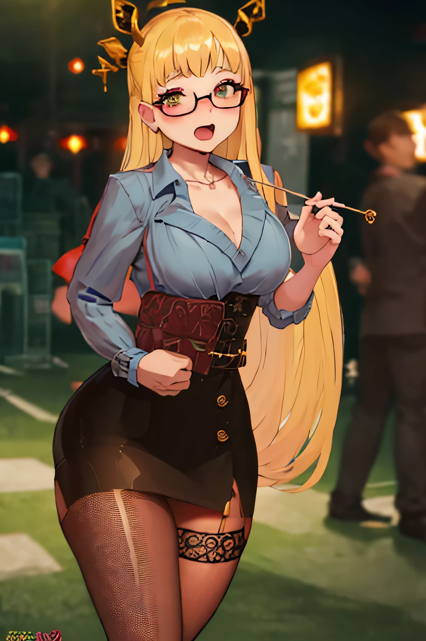 Prompt:
“mature blonde anime woman with voluptuous MILF figure, skirt suit,garter straps,glasses,underwear,panties,lace-trimmed bra,clothes tug,skirt tug,dress tug,shirt tug,sweater tug,wind,wind lift,, soft glowing skin, gentle seductive smile, detailed face with flushed cheeks, slender waist with full hips, long blonde hair styled softly, fireworks-lit night festival background, red lanterns, erotic NSFW, high detail, smooth lineart, anime style” a close up of a woman in a ชุดแม่บ้าน posing for a picture, สาวใช้สุดสวย, ตรงข้าม, โค้งเล็ก , 豐滿的乳房!,  ในชุด, หน้าอกปกคลุมและสฟw, ตัวละครอะนิเมะสาวใส่ชุดเมด, 豐滿的乳房!!, maid, ลูกใช้สาวในชุดเมดขี่ถังรบในยุคเก่า, ชุดแม่บ้าน, มีหน้าอกใหญ่, sfw หน้าอกใหญ่, มาริสา คิริซาเมะ
Negative prompt:
“blurry, lowres, bad anatomy, deformed, extra limbs, fat, childlike, flat chest, worst quality, watermark, text, out of frame, ugly eyes, bad hands” 