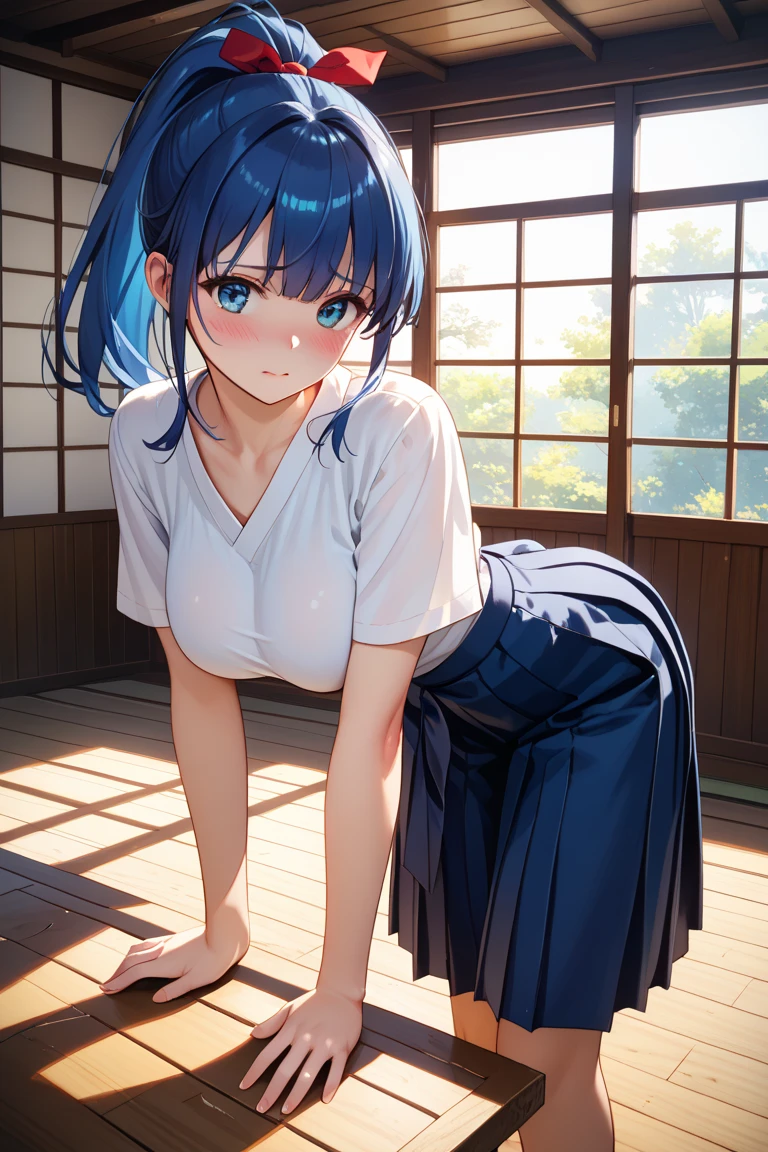 score_9, score_8_up, score_7_up, source_anime, rating_explicit, rating_safe, rating_safe, rating questionable, anime coloring, (anime cels style, high resolution, photorealistic), (super fine illustration:1.3), (best quality:1.2), (masterpiece:1.2), top-quality, delicate features, delicate skin, realism, beautiful lighting, 1girl, perfect face, perfect eyes, (symmetrical clear eyes:1.3), detailed hair, outfit perfect, beautiful breasts, perfect body, perfect anatomy, perfect chest, perfect hips, perfect legs and feet, perfect hands, perfect fingers, ((medium breasts)), (small nipple:1.1), beautiful thigh, beautiful legs, curvy body, Attractive body, Voluptuous body, Attractive legs, ultra detailed eyes, Erotic, Pupils, sexy pose, dynamic pose, dynamic background, (shiny skin:1.2), ultra detailed clothing, pretty, cute, ((oily skin:1.3)), (Super oily and shiny skin with fine texture:1.1), beautiful oil-covered thighs, blush, aroused, (light smile:1.4), open mouth, (orgasm), afterglow, (small labia majora:1.2), (small beautiful areola:1.3), (beautiful nipples:1.2), (perfect proportions), (sweat-soaked body), ((clothed)), (covered breasts:1.3), body is wet, shiny swimsuit, shiny clothes, shiny body, BREAK, ((indoors hotelroom)), bed, sensual look, 1 cute girl, (close to viewer), cowboy shot, intricate, (Leaning forward), (hand between legs), hands on boy, (arms between legs), (Extending hands forward), (sitting on boy), (girl on top), (1boy), penis, hetero, sweat, penis, pussy, solo focus, spread legs, legs up, cum, sex, vaginal, panties aside, cum in pussy, straddling, cowgirl position, bouncing breasts, motion lines, motion blur, ((facing the front, straight-on:1.5)), cameltoe, navel focus, blowing in the wind, flutter, kyoto style, (from below), anmnr, more detail XL, absurdres, (skirt lift), panty shot, ((madobe nanami, hair ornament, hairclip, hairband, white shirt, bow, long sleeves, blue vest, blue skirt)), (motion sex), fine anime screencap, 