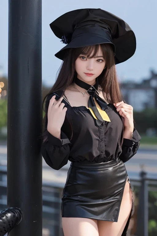 masutepiece、Best quality、ultra - detailed、A high resolution、8K、Perfect dynamic composition,、Beautiful detailed eyes、Natural color lips, dreads, Humiliating expression, Poor girl、Harajuku、20 years girl、Cute、Look at the sexy shots of the lens、(top-quality: 1.2), (tmasterpiece: 1.2), (Super detail: 1.2), (one-girl:1.1)、(Detailed hands and fingers:1.2)、(detailed super oily shiny skin:1.1)、Oily shiny thighs, Brown hair、Long hair、bouncing hair、Beautiful sister, Fatal position, (( Sexy women:1.2)), Skinny , (mini-skirts:1.3)、Long legs、Black stockings、full bodyesbian、Look from below、Sexy Halloween style、Halloween、Jack-o'-lantern、gift、orgy、Hazy、Dream、Mist、Oblique composition、the bats、spiderwebs、broom、Confectionery、Phantom