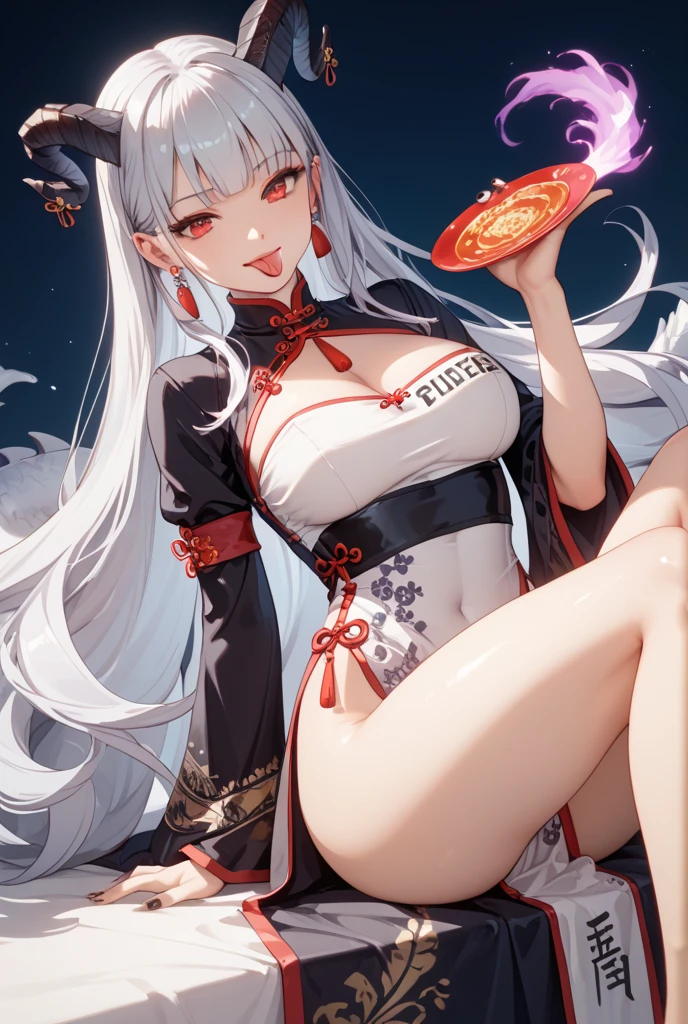 Anime girl sitting on the floor with white hair and white dress, Onmyoji, Onmyoji detailed art, White haired god, Onmyoji portrait, Ayaka Genjin impact