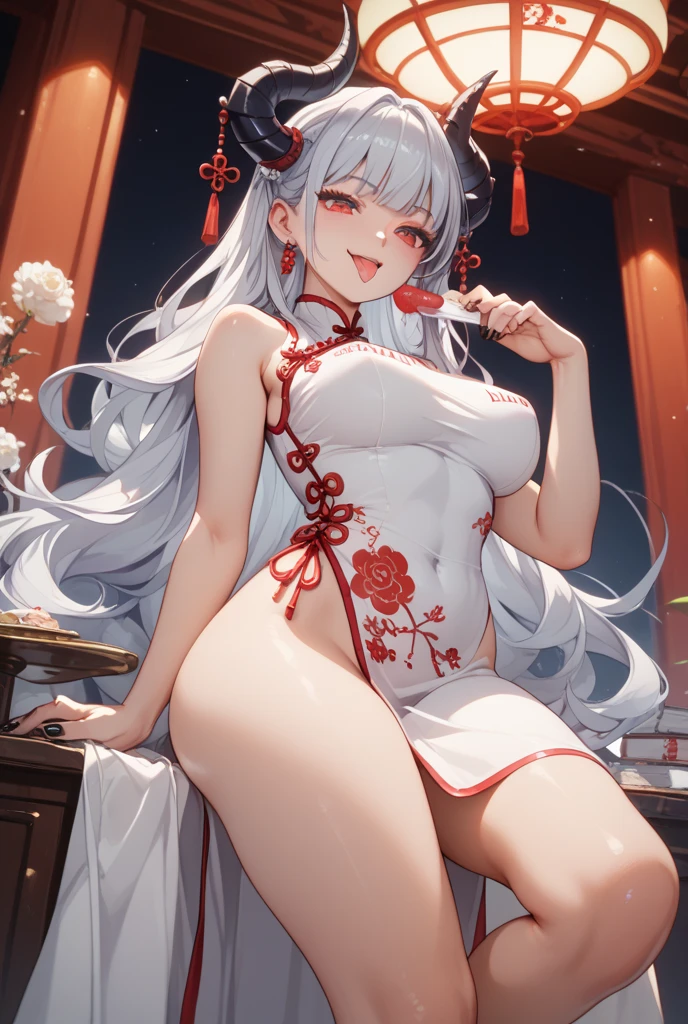 Bronya Peak, 1 Girl, Solitary, earrings, Long hair, Gray hair, Drilling hair, Gray eyes, Oriental Architecture, Asian Architecture, Chinese clothing, Lantern's, China costume,Pregnant