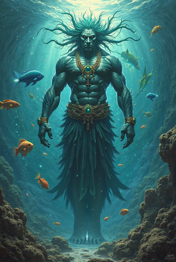 Creates a male water god