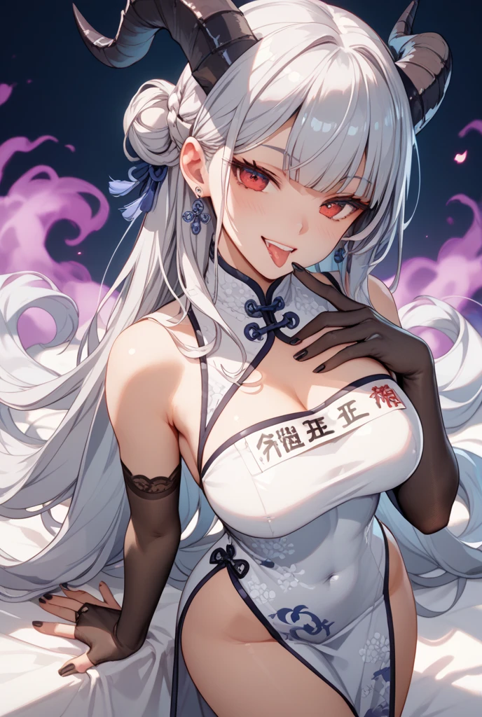 1girl, White hair, Purple eye, sportrait, photorealestic, Penetrating sight towel, (onsen), sidelighting, wallpaper, nsfw,Call husband，Royal sister，