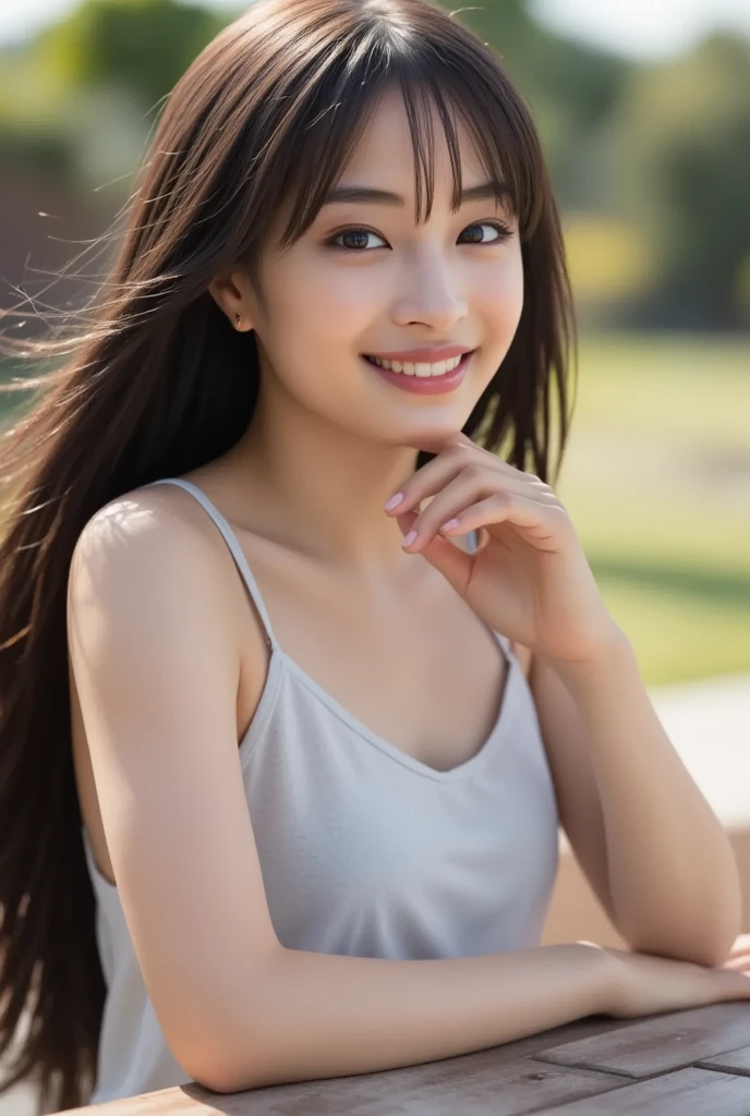 best quality, masterpiece, illustration, an extremely delicate and beautiful, extremely detailed ,CG ,unity ,8k wallpaper, Amazing, finely detail, masterpiece, best quality, official art, extremely detailed CG unity 8k wallpaper, absurdres, incredibly absurdres, huge filesize, ultra-detailed, highres, extremely detailed, beautiful detailed girl, ((detailed face, perfect face)), (extremely detailed eyes), ((looking at viewer)), (real person, photograph), ((cute, 1 girl, 22 yo, solo)), (Asian woman with gigantic saggy breasts in white silk shirt, smiling, long black straight hair), huge breasts, natural breasts, light brown Skin, Perfect Portrait, Bokeh Effect, Look at Viewer, light make-up, wet body, Armpit, Perfect Eye, Perfect Hand, Perfect Finger, ((exposed loose cleavage)), ((adorable:1.2)), ((masterpiece:1.1)), ((bokeh:1.2)), (dynamic seducing pose), seductive smile, flirting eyes, Night view. ((Full shot)). 20d, solo, photo-realistic:1.37, ((full body shot)), ((full body)), taniaayusiregar.