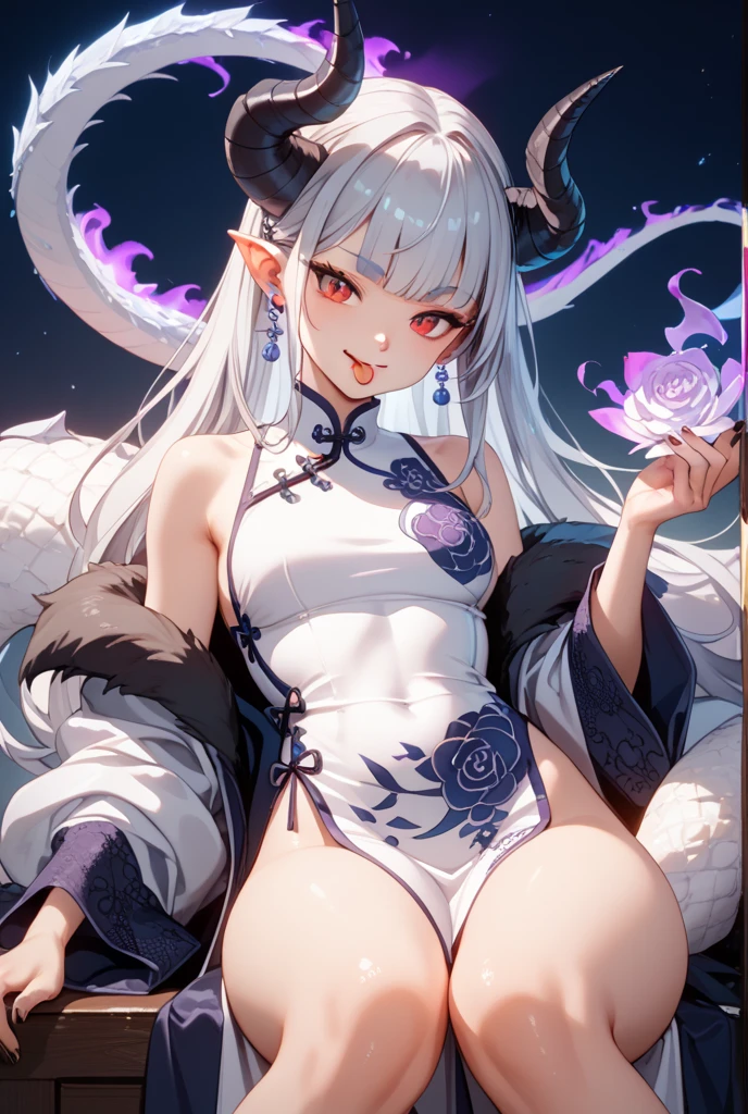(topquality、tmasterpiece、high quality image、super delicate)、Beautiful Girl、smooth ash gray hair、(Loose tail, tied with black ribbon)、Gorgeous yellow eyes、big full breasts、((Horrible tentacles crawl all over your body))、((Purple tentacles inserted between breasts and crotch.))、(A girl, parasitic on tentacles))、Highest grade、(Type of heat)、Obscene red tattoos imprinted all over the body