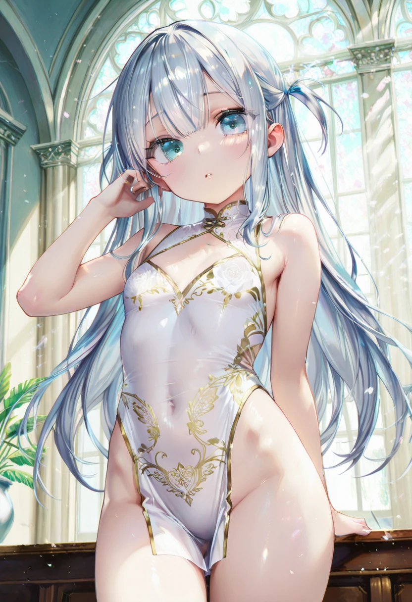 ((2D beautiful girl、top-quality: 1.2、Perfect fingers: 1.2、perfect anatomia: 1.1、Dress perfectly、face perfect: 1.1、4ｋ、8ｋ、top-quality、Perfect Finger 1.1、Perfect ??????? 1.1))、Beautiful illustration with blurred background))、(Transformation Sequence)、18year old、Solio、princess breast art、a baby face、((stright long hair))、(Slender legs)、Large sagging eyes:1.1、(1 persons)、A shy smile with a blush、inside in room、((bunnygirl、leotard、ribbon choker、Cuffs、Bunny Katyusha))、wide Shots、is standing、((Full body depiction))、The chest is fluttering、