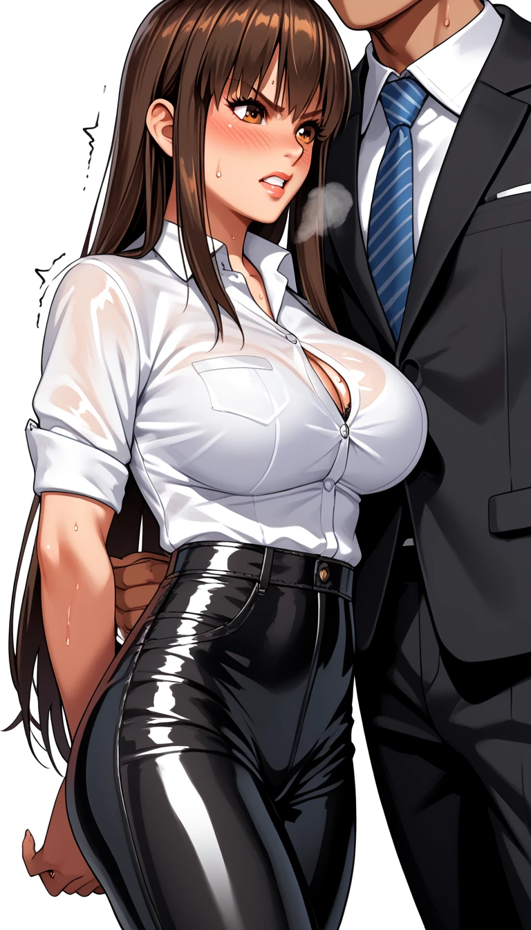 Male and female couples、((Woman clothed))、((professional wrestling、audience))、((Professional wrestler and muscular man))、Professional wrestler man has a big body、A man from a professional wrestler is attacking a woman、((Insults))、(NSFW:1.5)、Beauty busty woman、Woman on her knees、Woman is riding on a professional wrestler man's body、Professional wrestler man pulling on women's arms、A professional wrestler man's crotch is in close contact with a woman's crotch、Professional wrestler man and woman are having sexual intercourse in cowgirl position、sex、lascivious、sexual act、((A Professional wrestler man inserts his penis into a woman's vagina))、((Women get scared))、Women suffer、(Woman is crying:1.2)、Woman is blushing、Woman panting、Women are cumming because they feel good、The man has a serious face、a woman sweats profusely、Semen is pouring into the vagina