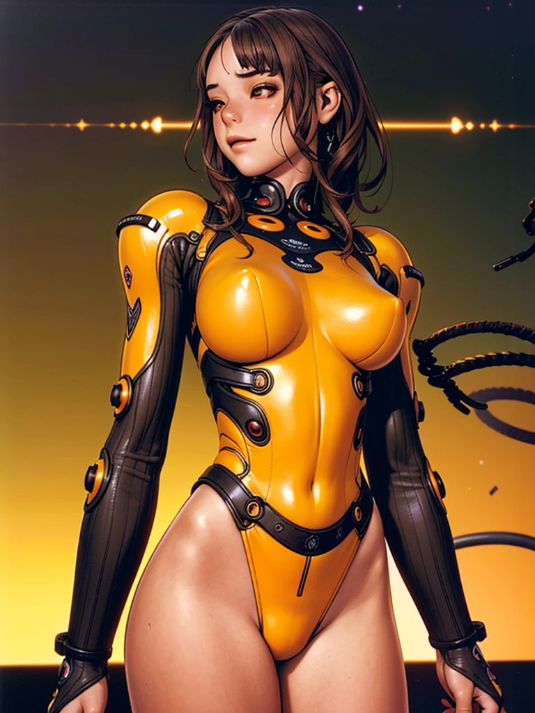 the best quality,ultra detaild,realisitic:1.37,bonitas,rosto bonitas,Detailed honey colored eyes,strong chin,unshaven beard,sorriso bonitas,Chique suit,stylish hair,RABID,Security posture,knightgirl,captivating stare,Well prepared,proffesional,Model appearance,shiny colors,studio lighting,warm color tone,average:portraite