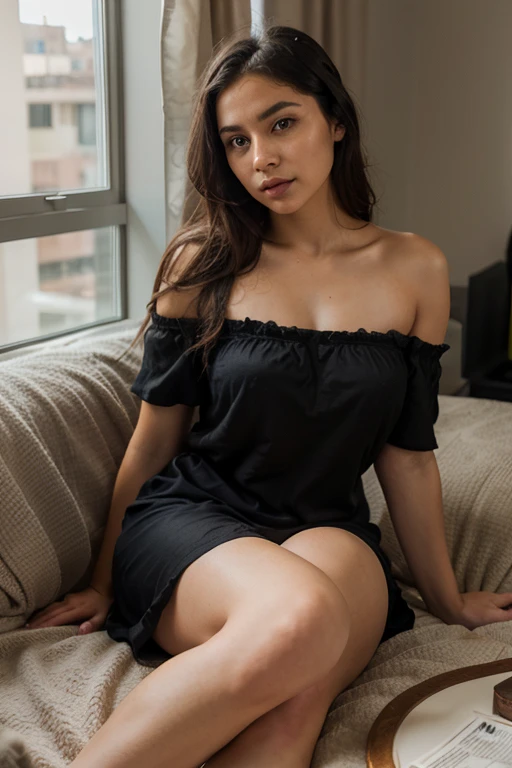 ((ultra realistic), ((masterpiece)), ((detailed)), ((detailed face)), perfect eyes, ((detailed eyes)), 20 years old, slim body girl, beautiful , big black eyes, perfect eyes, natural light, ((night)), ((big ass)), medium breast, cleavage, wearing stylish onepiece dress ,((unique cloth)),(unique dress)), pose like supermodel, sitting ,nice hairstyle, black hairs, in outdoor, (front facing), ((full body)), bare shoulders, heels