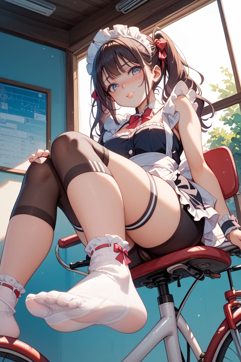 (((masterpiece, highest quality, High resolution, 超High resolution, Perfect Pixel, Depth of written boundary, 4K, RTTX 10.0, High resolution))), Beautiful Anime Woman, Beautiful art style, Anime characters, ((Long Hair, bangs, Dark brown hair, Various hairstyles, Twin tails)), ((Beautiful eyelashes)), ((Detailed face, blushする:1.2)), ((Smooth texture, Realistic texture, Anime CG Style)), Perfect body, (Slender body:1.3), Beautiful and big breasts, Exact finger count、Exact number of legs、(Exact number of arms:1.3, Exact number of hands:1.3), (blush:1), (One woman is walking while lifting her skirt.:1.5), (Fashionable white shirt, garter belt, Sailor collar, (Black knee socks:1.4), loafers, Pleated mini skirt:1.4), Realistic, highest quality, High resolution, 非常にDetailed face, Perfect lighting, Extremely detailed CG, (Perfect hands, Perfect Anatomy), Embarrassed expression, (City crossroads, building, Lots of people in the background:1.5), Daytime lighting, whole body, ((Stylish shiny white satin panties, Stylish side-tie white panties with black lace, White panties with black trim, White panties with gorgeous embellishments:1.3)), Angle from the front、(Beautiful and thin thighs:1.3), (Lift up your skirt yourself:1.5), A very embarrassed expression, concerned about the surroundings, The expression of someone who is holding in the toilet