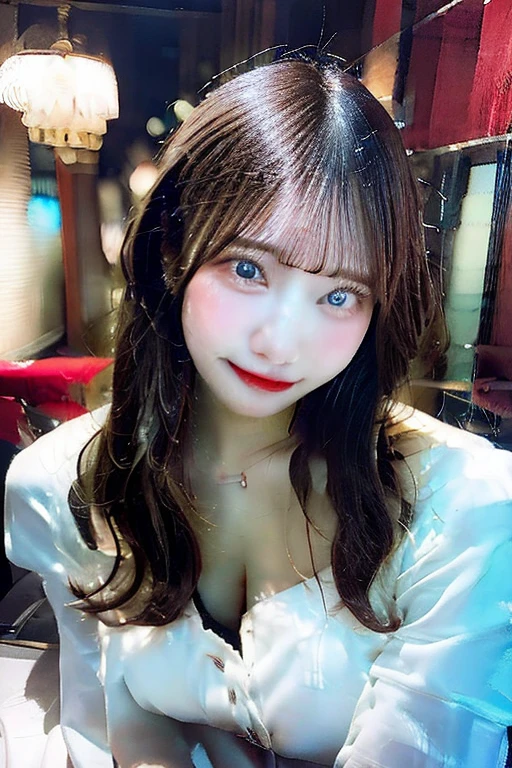 best quality ,masterpiece,ultra high res,(photo realistic:1.4), 1 girl, looking at viewer, Wearing oversized off-shoulder knit over lingerie, very beautiful,kawaii, Cinematic, 35mm lens, f/ 1. 8, accent lighting, 8k, at love hotel