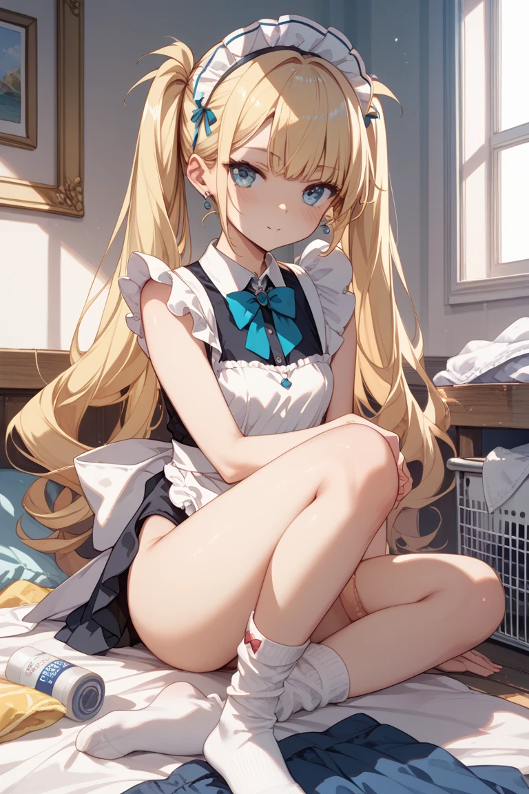 BREAK Perfect Anatomy、(High resolution:1.2)、Incredible illustrations、(Cute illustrations:1.2)、（Beautiful background）(nsfw) (Beautiful background,(on the couch))1gial((multicolored hair,wavy long hair)(cockslut)(school uniform,skirt,SILK thong,slut,garter straps,,pointy ears,tan:1.7),(a girl, height 1.5meters, 40kg),,17-year-old,flat chest）((oversized clothes))