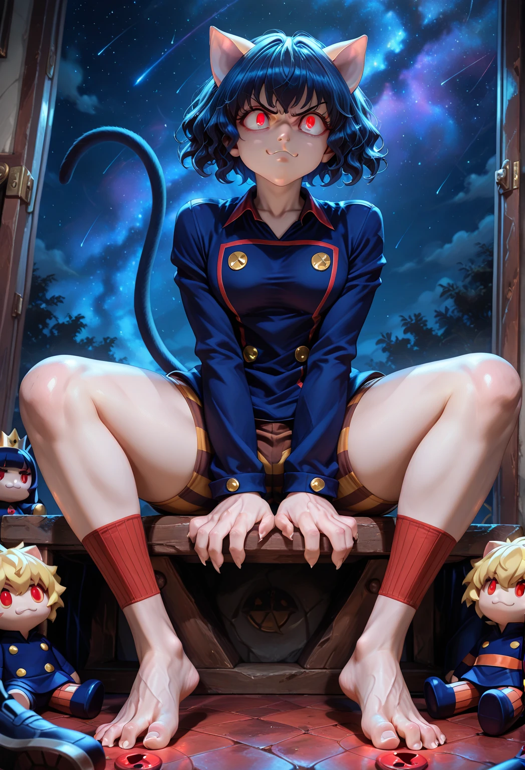 score_9, score_8_up, score_7_up, score_6_up, shadowringopm, 1girl, domino mask, fishnets, ninja, living room, sitting on couch,