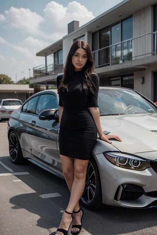 Woman standing next to a white car with a Georgia USA license plate, wearing black Polo Ralph Lauren, holding a red Michael Kors bag.
Woman, ((Masterpiece, best quality)), full body view, detailed skin, highly detailed, cinematic lighting, ultra realistic, dark brown hair, medium hair, portrait, cleavage, full body view, contrast, close-up up, cinematic light, ultra-high resolution, best shadow, RAW.
Woman with white skin and dark brown hair. She is around 40 years old, 165 cm tall and weighs 56 kg. She has a perfect mouth, a perfect face. Her body exudes glamor and her face is a definition of beauty. Slender body, thin waist. Highly realistic, hyperrealism, very elaborate skin, perfect face. Clear Photo, High Resolution, High Quality, Masterpiece, 16K Photo, High Contrast, Masterpiece, Nude, Nude, NSFW