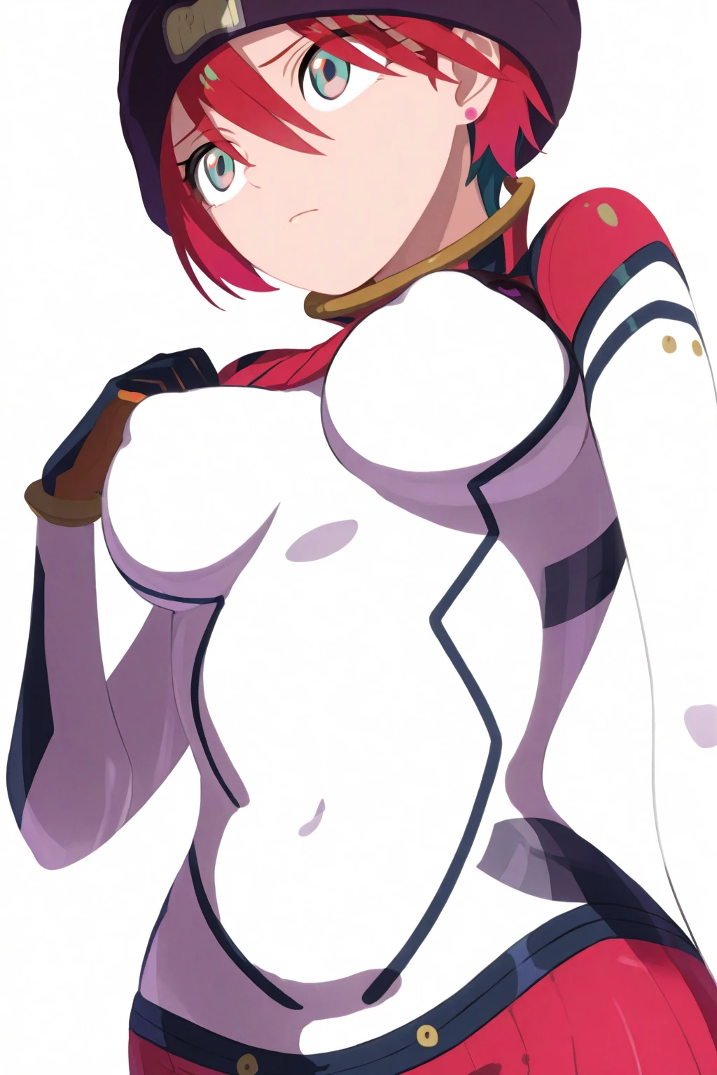 ((((completely white background)))),(((1 girl))),(((8K,2 thousand.))),(tmasterpiece), (((beste-Qualit))), (Ultra-detailed), (((highly detailed CG illustration))), ((Extraordinarily gentle and beautiful face)),,a 1girl,( ConceptArt) ,(tmasterpiece:1.2), (beste-Qualit:1), ((( Extremely embarrassed face))),, (((The cheeks are very rosy with bright red lines))), ((hides large breasts)) , (((( emotion: Eyes closed))),((((The eyes are drawn in the style of manga)))),(((big breastes))), ((red hair and eyes in the style of manga)) ,(((The illusion of a comic book))), (((Comic Book Storyboard))), (((Escape))), (((different emotions))) , ( Dmalog window))