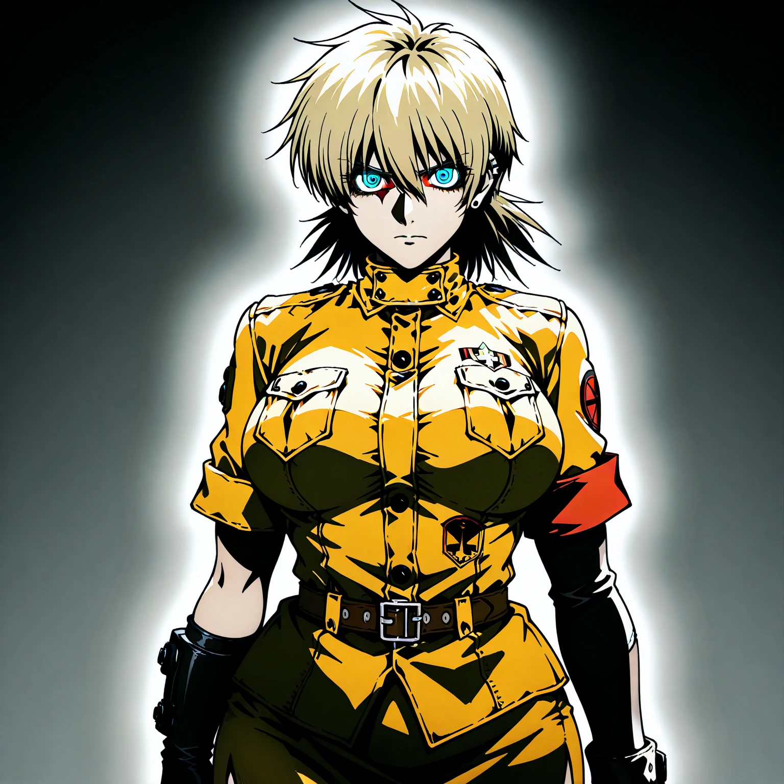 Seras Victoria, leopard print bra, hellsing, breasts, tits