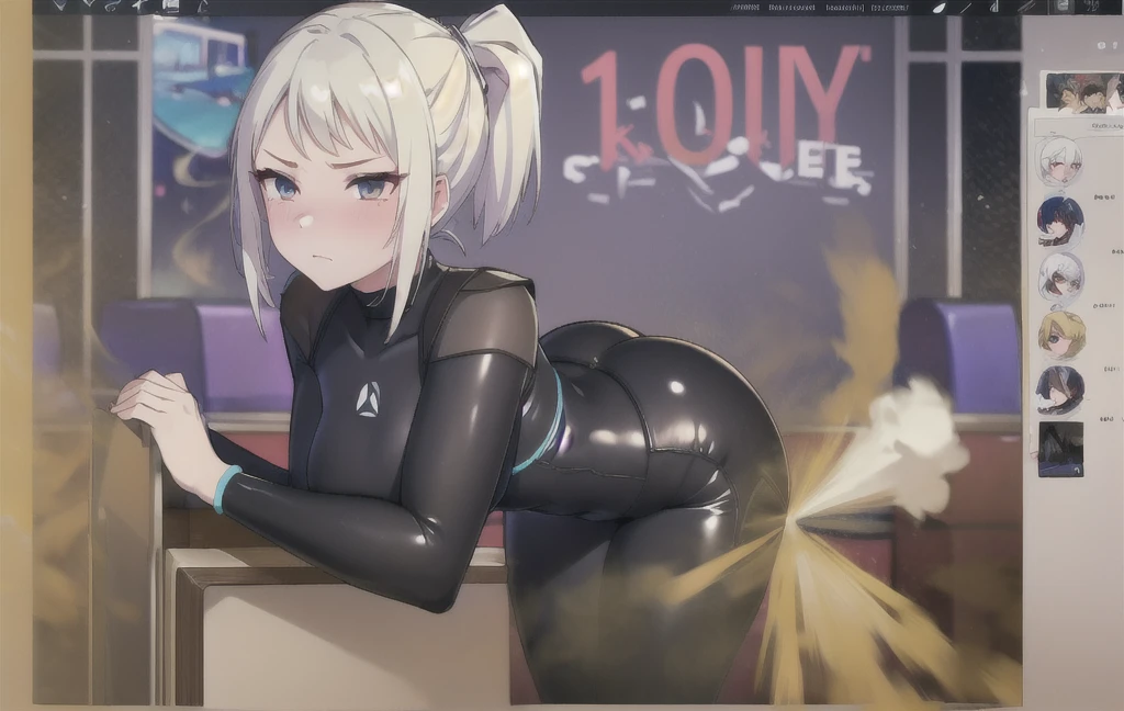((nikkeadmi)),nsfw,((solo girl)),((Perfect body,))((Super beautiful,))((High quality,)), (sweaty,wet fullbody,)Steam,blush,Shiny,love hotel room,cowboy shot,pov,Looking at Viewer,small breast,half open eyes,((Turning your back to me, sticking out your butt,She turns around with her back to me, sticking out her butt,from back view,)),((Playboy Bunny girl costume,fishnets pantyhose, black pantyhose,bunny rabbit ear hairband,)),((Shake your butt violently up and down and left and right)),(from below,)(Show off your crotch by opening your crotch in a crouching posture,)squatting and straddling,