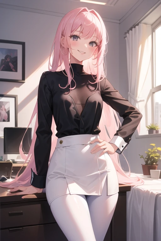 (Masterpiece:1.2), Best quality, A high resolution, Original, (Extremely detailed:1.2), Ultra-detailed, the wallpaper, Perfect lighting,(Extremely detailed CG:1.2), 8K, illustration, 1 trap, Cross-dressing, Solo, Pink Maid_dress, From behind, Close-up, Anime style