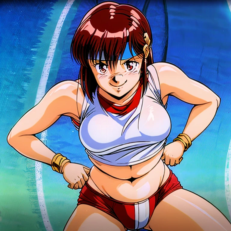 (((masterpiece))), (((best quality))), (((ultra detail)),solo, 80s anime screen cap,
looking at viewer,full body,smile,open mouth,
norikotakaya,1girl,
medium hair,brown hair,brown eyes,ocean,
((naked, midium breasts)),