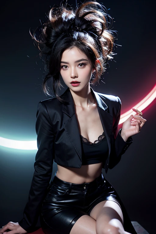 Charming beauties、black pantyhose、Suit jacket、Black tight skirt、beauty legs、Dyed in darkness、lacy fabric、Brainwashing makeup、Brainwashing tools