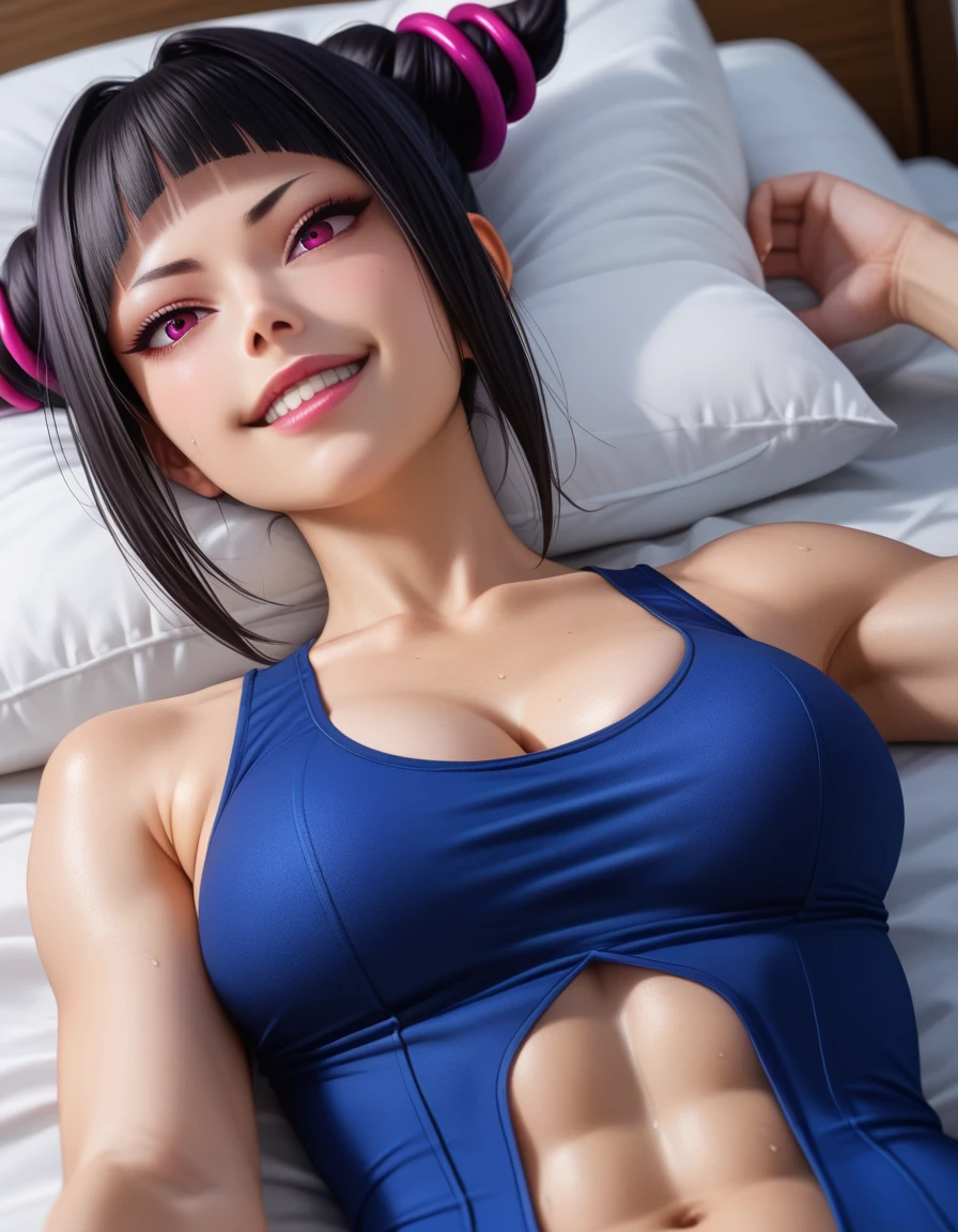 1 girl:1.5,(hug your feet:2.0),laughter,(huge breasts:1.6),(huge saggy breasts:1.6), cleavage, (blue competitive swimsuit:1.5), (inside the house:1.5),(High leg:1.5), 17 years old,masterpiece,hyper quality, very detailed,perfect picture,3D,8k,High resolution,seductive anime girl, medium hair:1.3,black hair,black eye,sporty hairstyle,Smooth anime CG art,(whole body:1.5),