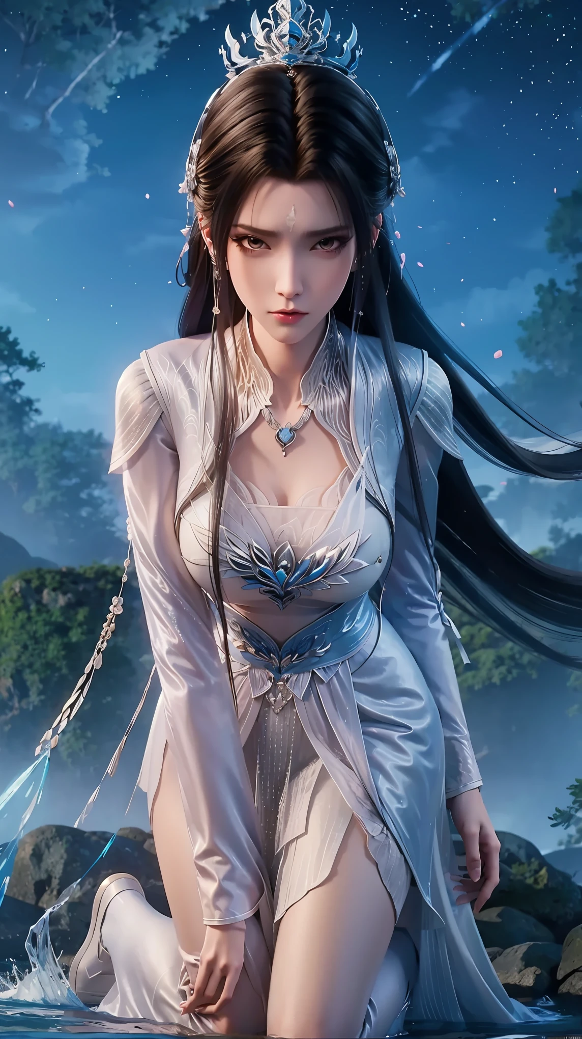black background wall, blurred background, highest quality, close up of a woman, perfect face, perfect figure, alluring, charming, super hd, textured skin, super detail, 8k, extra large breasts, divine breasts, breast exposure, perfect face, delicate eyes, seductive, charming, half nude, 3d rendered character art 8k, fantasy characters, 3DCG, close-up of a woman, close-up of boobs, perfect face, perfect figure, alluring, charming, textured skin, super detailed characters, 8k, high detail, high quality, fantasy character, 3DCG, masterpiece, CG contest best work, peerless beauty, 3DCG, movie bloom, movie soft light, skin type, skin white as jade, flawless, delicate nose, peerless beauty, sister, royal sister, 3D movie character 8K, movie bloom, movie soft light, skin texture, white as jade, flawless, sneaky work