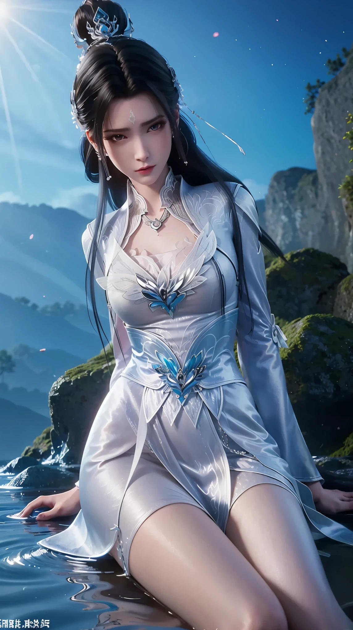 Yue Yao，shyexpression，Bigchest，cleavage，Big breasts Thin waist，Open navel