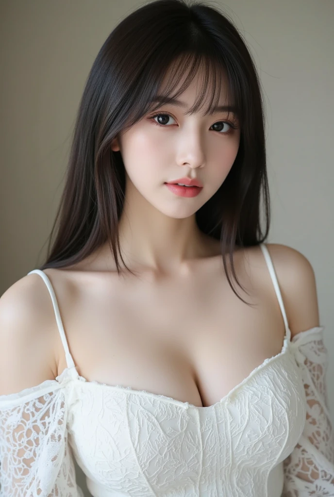 cute & Like \(Idol Master\), facial, (8k, RAWphotograph, Highest quality, masterpiece:1.2), Super detailed, Ultra-high resolution, (Realistic, photo Realistic:1.2), High-definition RAW color photograph, professional photograph, Depth of written boundary, Very delicate and beautiful, Very detailed, 8k wallpaper, Moisturized Skin, photograph, Bright Elk Long Shot, suffering, Neo, Film Grain, Samsung Galaxy, Depth of written boundary100mm, art:Gottfried Helnwein, (Large Breasts:1.3),