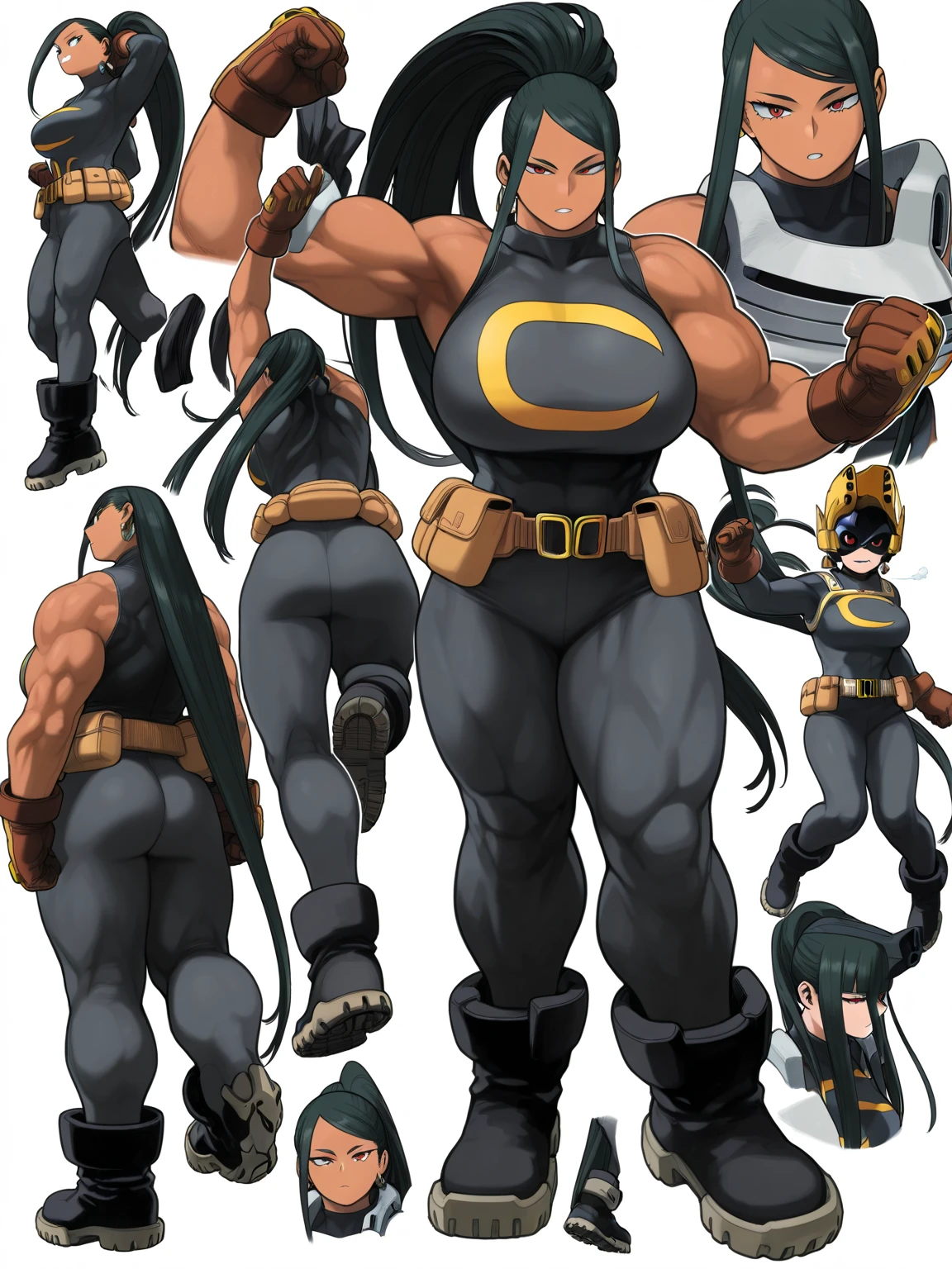 (athletic muscular body), {{{(((african american)))}}}, {{{((( (glossy) (smooth) ((dark brown skin)) )))}}}, (((pro wrestler))), (((kunoichi))), {{{(((24-year-old)))}}}, {{{(((young woman)))}}}, (((tomboy))), (((stoic))), (((bored))), (((emotionless))), (((wolflike))), ( (messy) (curly) (((long))) (dark mint green hair) ), (big intense (silver eyes) ), (small breasts), toned abs, {{{(((strong leg muscles)))}}}, toned biceps, toned forearms, toned deltoids, toned triceps, toned erector spinae, toned rhomboids, toned hamstring muscles, firm muscular glutes ,{{{(((strong back muscles)))}}}, (((thick muscular trapezius))), (((big muscular latissimus))), toned quadriceps, toned gastrocnemius, toned soleus, amazing ass, (((character wearing a (skintight long sleeve (brown with some gray) ( fur pelt bodysuit) ) ))), (((knee pads))), (((fingerless gloves))), (((combat boots))), {{{(((lush fantasy ancient forest (village) )))}}}, {{{(((standing on the roof of a house )))}}}, {{{(((great anatomy)))}}}, {{{(((high muscle mass)))}}}, {{{(((well-trained muscles)))}}}, {{{(((well-toned muscles)))}}}, {{{(((best quality)))}}}, {{{(((masterpiece)))}}}, {{{(((wide shot)))}}}, {{{(((90s anime)))}}}, {{{(((pixel art)))}}}