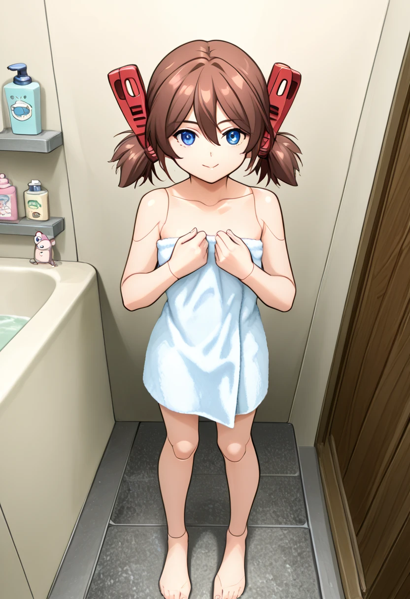((masterpiece)), ((best quality)), (ultra-detailed), anime style, bath, a cute girl, 1girl, solo, nude00, ((beautiful eyes)), smile, ((open chest)), ((cute nipples)),small breast,