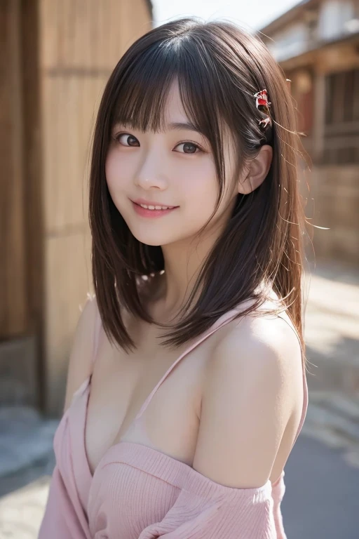 Young Japanese woman wearing Harajuku costume, soft blush, lace choker, cute smile. (8k, highest quality : 1.2), (table top, realistic : 1.3), Super detailed, anatomically correct