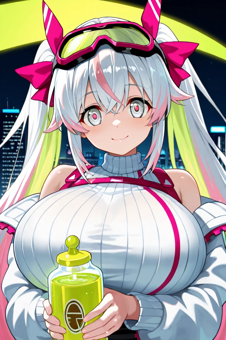 (Ghostly:1.85) {(doctor:1.5)|(Nurse without hat:0.5)} girl, (white doctor coat:1.4), (Spirit, Spiritual:1.2), 1girl, Perfect and well designed sparkling eyes, (Beautiful attention to detail:1.05), (Natural medium sized breasts:0.85), The body is slim, beautifullyて繊細な可愛い顔, (顔のdetailed), ((Realistic Face)), pores, ((淡い灰colorの肌)), detailedな肌, Realistic Skin, (((Bioluminescence))), ((Glowing Skin)), (multicolored gradation skin), (monster girl:1.25), Human face, Medium length hair, Hair is voluminous, (((((multicolored gradation hair))))), 超High resolution, 8k, パラメータ Highest quality, (masterpiece:1.4), (Magic Accessories:1.4), bracelet, 非常にdetailedな厚いタイト ((濃い灰color:0.85), (green:1.2), (pink:0.65)) ({Nylon|Lycra}:1.5) Brilliant (skirt:1.25), (The nipples are erect under the fabric:1.35), (Garment decoration:1.5), (Neckline:1.3), (Cleavage:1.3), Cleavage, 若いgirl, Little Beast, (smile:0.9), (Pale skin:1.65), 超detailed, Realistic, ((The real picture)), (Highest quality:1.4), 超High resolution, (Realistic 2.0), detailedはこちら, (((1girl))), {(Medical Ward:1.2)|(Nurse's cabinet:1.5)|(doctor office:1.2)}, Futuristic, cyber punk, Magical Technology, (beautifully、aesthetic:1.2), (Fractal Art:1.4), (Cinematic Light:1.1), (Close the Dutch angle:1.2), 16K, High resolution, RTTX 10.0, Ray Tracing, Radio City, Anisotropic Filtering, Scattered beneath the surface, (((Magic Light))), Metal Reflection, detailed, Realistic, 4K の非常にdetailedなデジタルアート, (nice_color), extremely detailed CG unity 8k wallpaper, vibrant colors, (Seductive pose:1.4),Backlight,Shiny Hair,Shiny Skin,Glamorous Body,